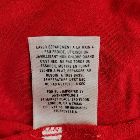 Anthropologie Leifnotes sleeveless red Skipper Ships and Anchors dress size XS - Picture 10 of 11